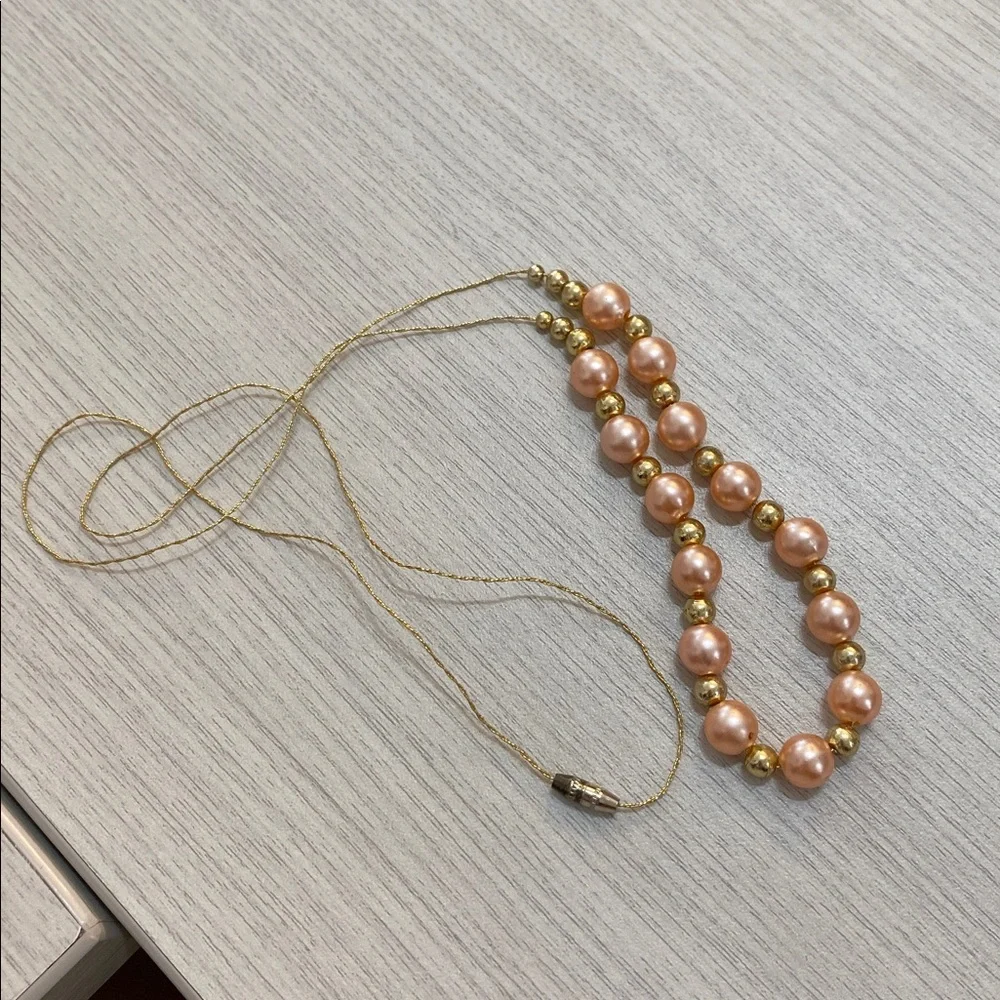 Faux pearl necklace